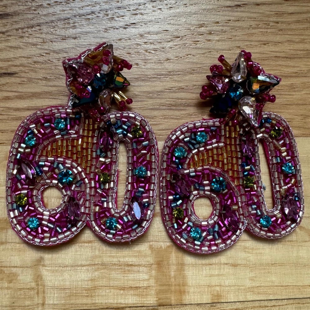 60 Sequin Earrings for 60th Birthday